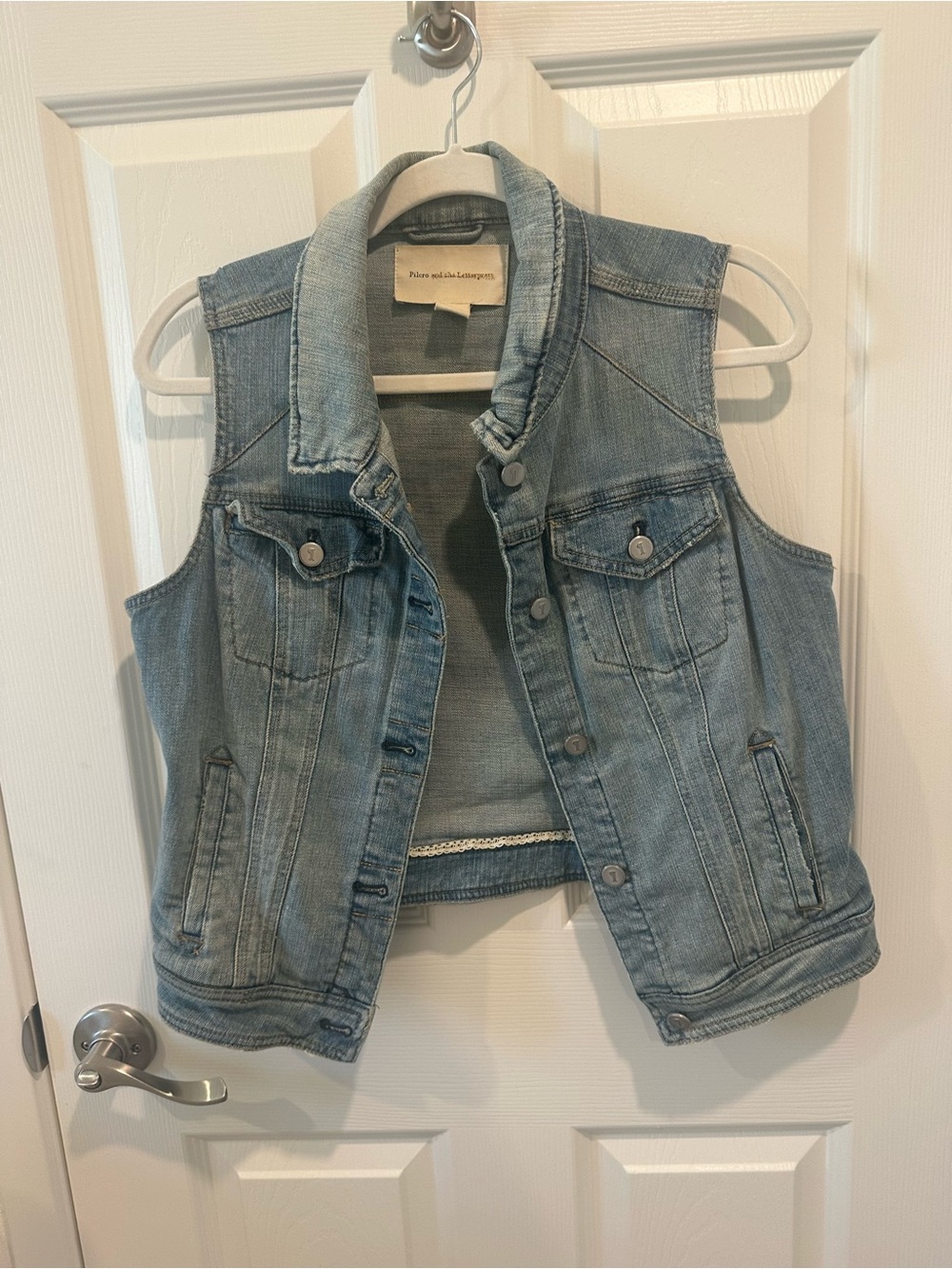 Pilcro and the Letterpress Light Wash Denim Jacket